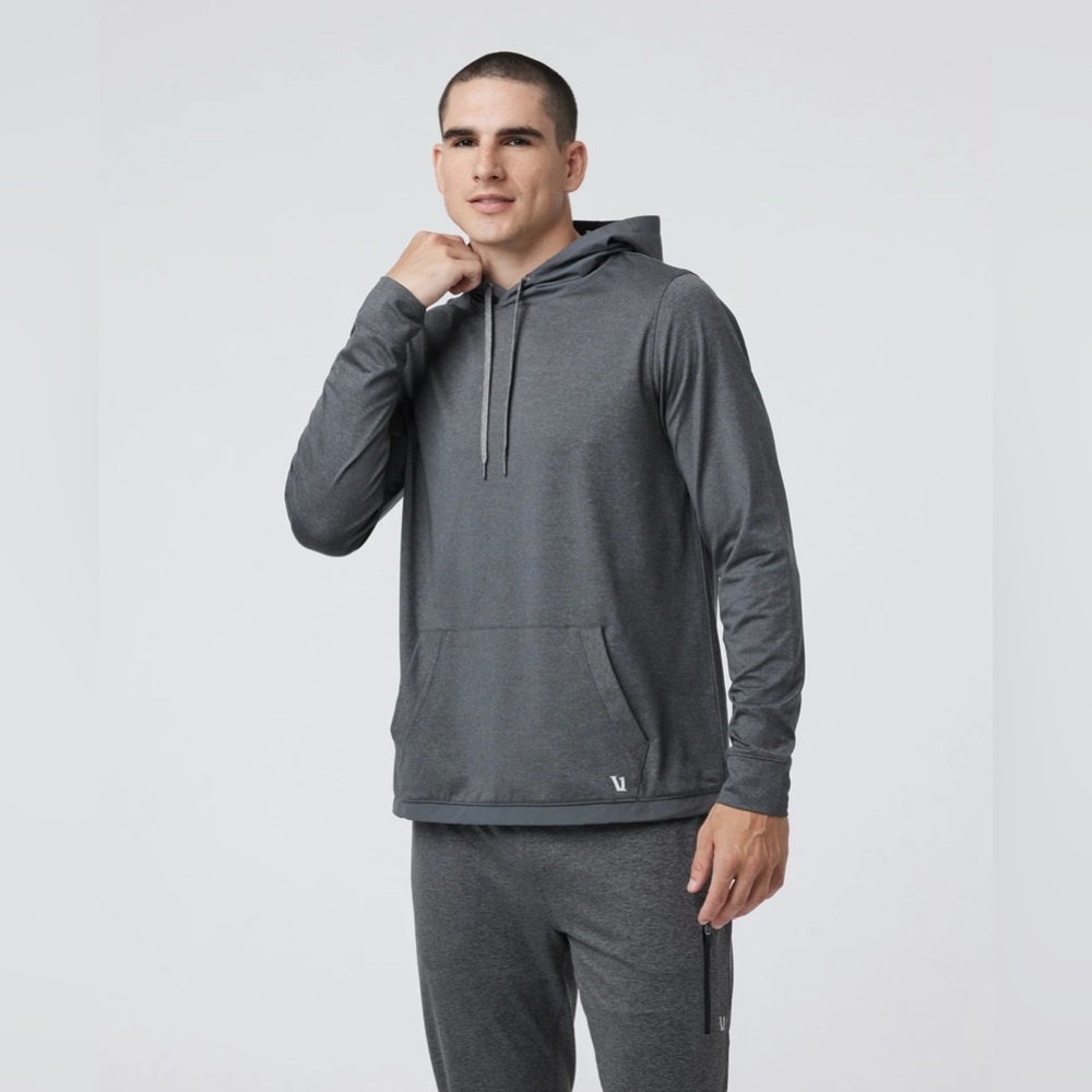Vuori Men’s Sunday Hoodie Heather Grey Mens Small
